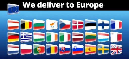 We deliver to Europe